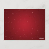 Bedankt Opmerking Winter Deer Sparkle Red Briefkaart (Achterkant)