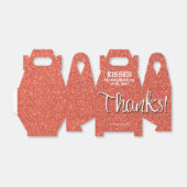 BEDANKT Oranje Faux Glitter Bedankdoosjes (Uitgevouwen)