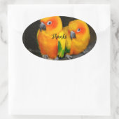 Bedankt ovaal sticker (Tas)