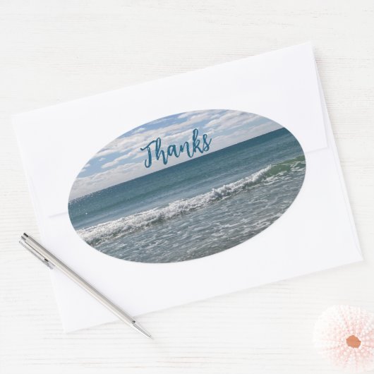 Bedankt Ovaal Sticker (Envelop)