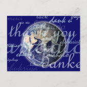 Bedankt over de hele wereld in verschillende talen briefkaart (Voorkant)