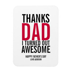 Bedankt pa ik maakte Geweldige vaders dag Magnet u Magneet