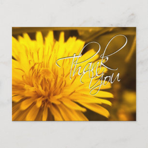 Bedankt Paardenbloem Yellow Flower Briefkaart