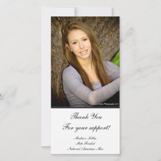 "Bedankt" Pageant-fotokaart Bedankkaart