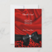 Bedankt Party Red Damask Black White (Achterkant)