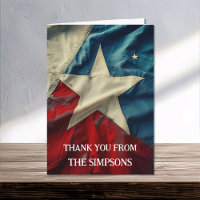 Bedankt Patriottische Rood Wit Blauw Lone Star
