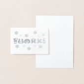 BEDANKT Penguin Dank u Winter Holiday Snowflake Folie Kaarten (Display)