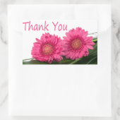 Bedankt Pink Gerbera Daisy Flower Floral Sticker (Tas)