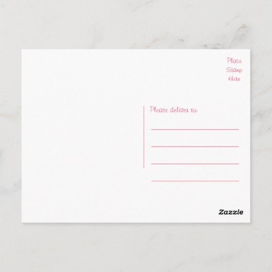 Bedankt Pink Hearts Mason Jar Love Briefkaart (Achterkant)