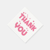 Bedankt Pink Hearts Party servetten (Hoek)