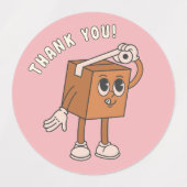 Bedankt Pink Package Sticker (Design 1)