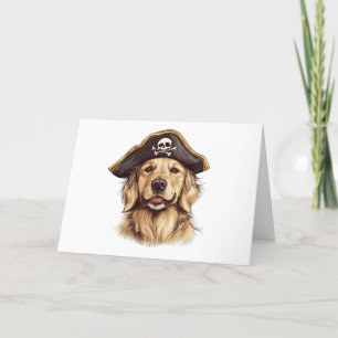 Bedankt Pirate Golden Retriever Dog Skull