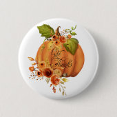 Bedankt pompoen ronde button 5,7 cm (Voorkant)