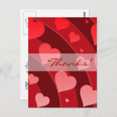 Bedankt Post Kaarten Rainbow of Hearts (Voorkant / Achterkant)