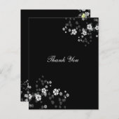 Bedankt postcar, witte bloesems briefkaart (Voorkant / Achterkant)