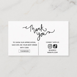 Bedankt Promo Code 2025 Sociale Media Uw Logo Visitekaartje