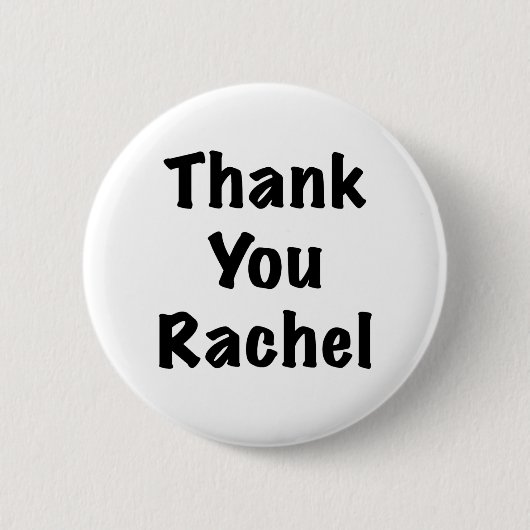 Bedankt Rachel Ronde Button 5,7 Cm (Voorkant)