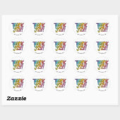 Bedankt Rainbow Bedankt bedanken voor de business Ronde Sticker (Vel)