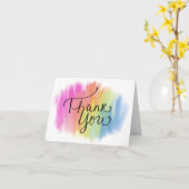 Bedankt Rainbow Tie Dye Blank Interieur Kaart (Gele Bloem)