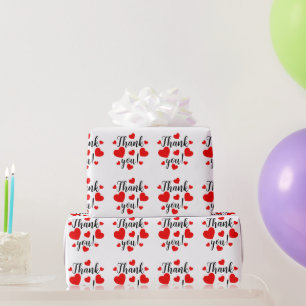Bedankt Red Hearts Cadeaupapier