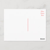 Bedankt Red & White Bubble Qoute Post Kaart (Achterkant)