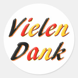 Bedankt Ronde Sticker
