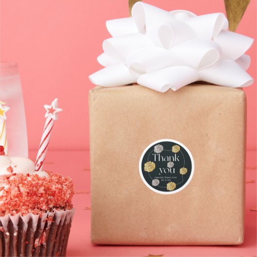 Bedankt Ronde Sticker (Feest)