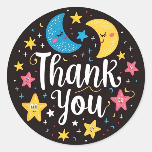 Bedankt Ronde Sticker (Voorkant)