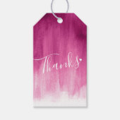 Bedankt rood roze abstract gunst cadeau labels cadeaulabel (Voorkant)