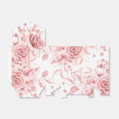 Bedankt Roos Gold Sweet 16 Glitter Floral Bedankdoosjes (Uitgevouwen)