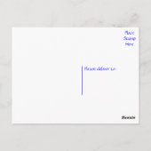 Bedankt Royal Blue & White Hearts Wedding, Love Briefkaart (Achterkant)