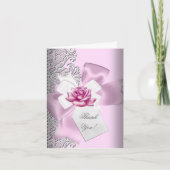 Bedankt roze grijze witte kant (Voorkant)