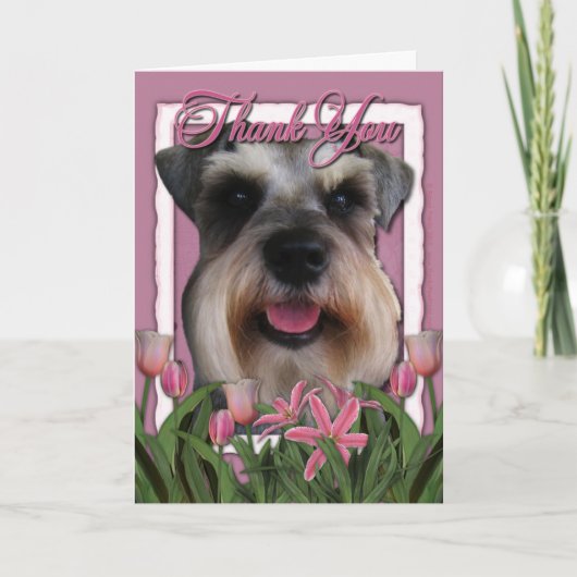 Bedankt - Roze Tulpen - Schnauzer (Voorkant)