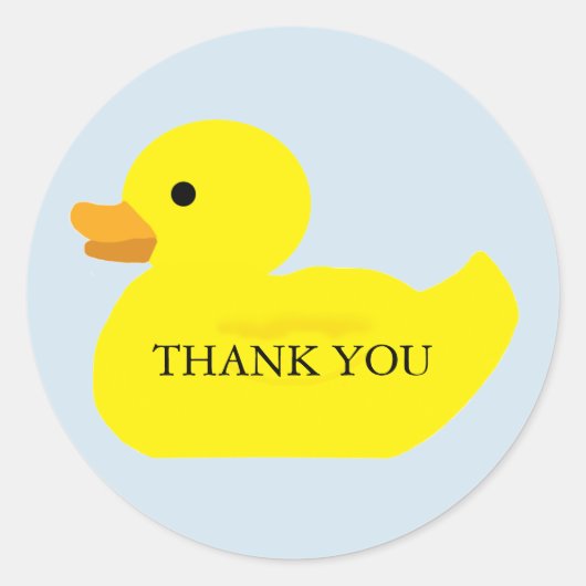 Bedankt Rubber Duck Party Baby shower Stickers (Voorkant)