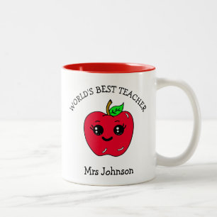 Bedankt 's Werelds beste leerkrachten-evaluatiesne Tweekleurige Koffiemok