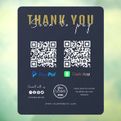 Bedankt Scannen naar betaling Logo QR-code Raamsticker (Vel 3)