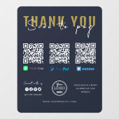 Bedankt Scannen naar betaling Logo QR-code Raamsticker (Vel)