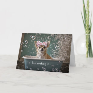 Bedankt Schattigee Chihuahua Puppy in een bubbelba Kaart