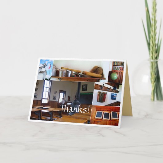 Bedankt School House Collage Kaart (Voorkant)
