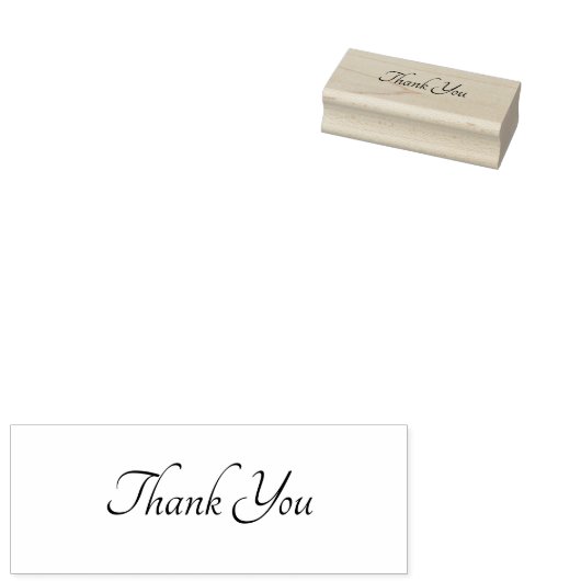 Bedankt Script Font Rubberstempel (Gestempeld)