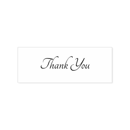 Bedankt Script Font Rubberstempel (Afrduk)