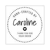 Bedankt script handgemaakt 	rubberstempel (Afrduk)