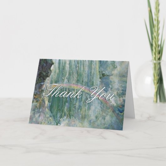 Bedankt Script Herfst Rainbow Wenskaart (Voorkant)