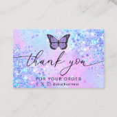 Bedankt Script Lavender Butterfly visitekaartje (Voorkant)