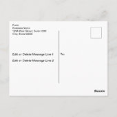Bedankt Script Zwart-wit Zakelijk Logo Briefkaart (Achterkant)