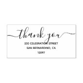 Bedankt Signature Script Font Rubberstempel (Afrduk)
