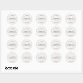 Bedankt Sjabloon Modern Wit Marmer Elegant Ronde Sticker (Vel)