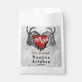 Bedankt Skelet Handen Rood Hart Halloween Bruiloft Bedankzakje (Voorkant)