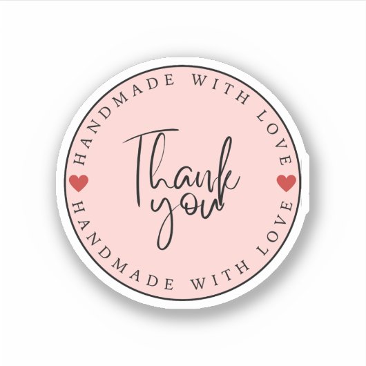 Bedankt Small Business Handmade Sticker (Voorkant)