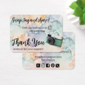 Bedankt Snap, Label & Share Social Media Kaart (Bureau)